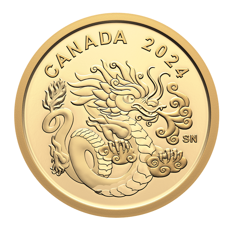 Image for 1/20 oz Spirit Dragon Gold Coin (2024) from TD Precious Metals